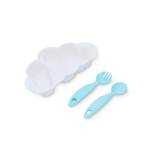 Emilie et Theo The Nuage Set - Set of 1 Bowl and 1 Pair of Cutlery